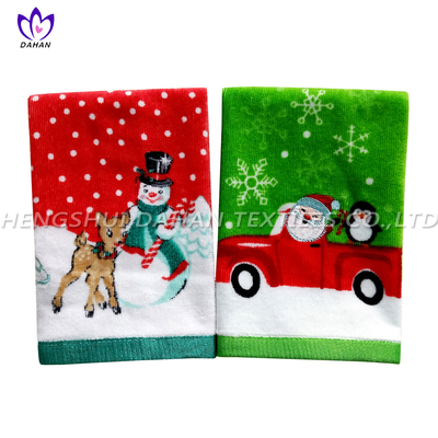 CT58 Printing/Embroider cotton towel-Christmas series.