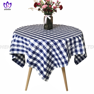 TP12 100%cotton grid table cloth-square/round.