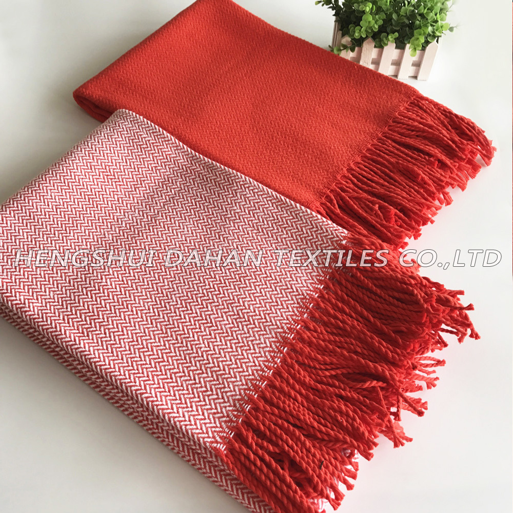 BK01 100% Cotton fabric blanket, yarn dyed blanket. 