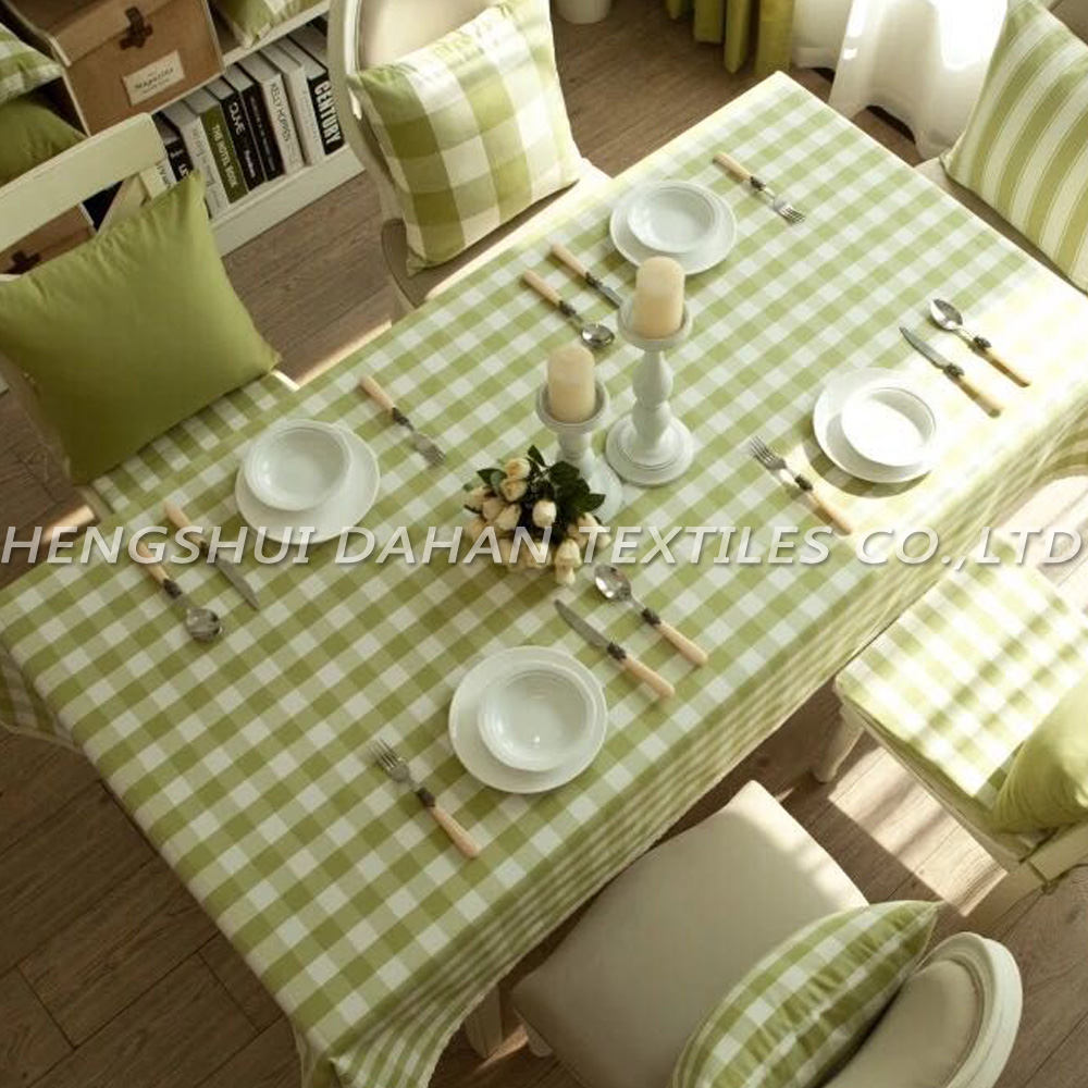 TP09 100%cotton yarn dyed grid table cloth.