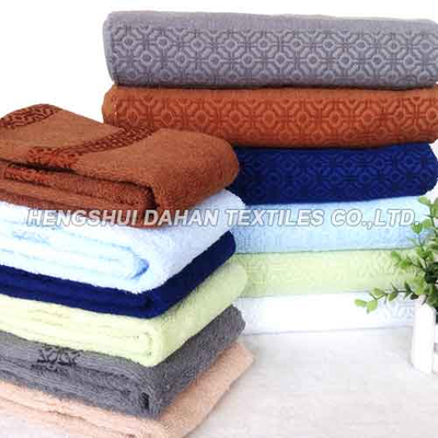 CT07 100% cotton solid color dobby bath towel face towel sets