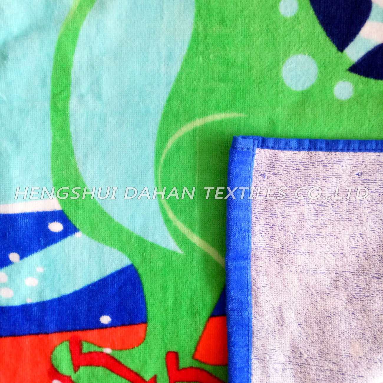 LL59 100% Cotton reactive printing beach towel, cloak 