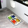 1782 Waterproof and non-slip printed ground mat for kitchen.
