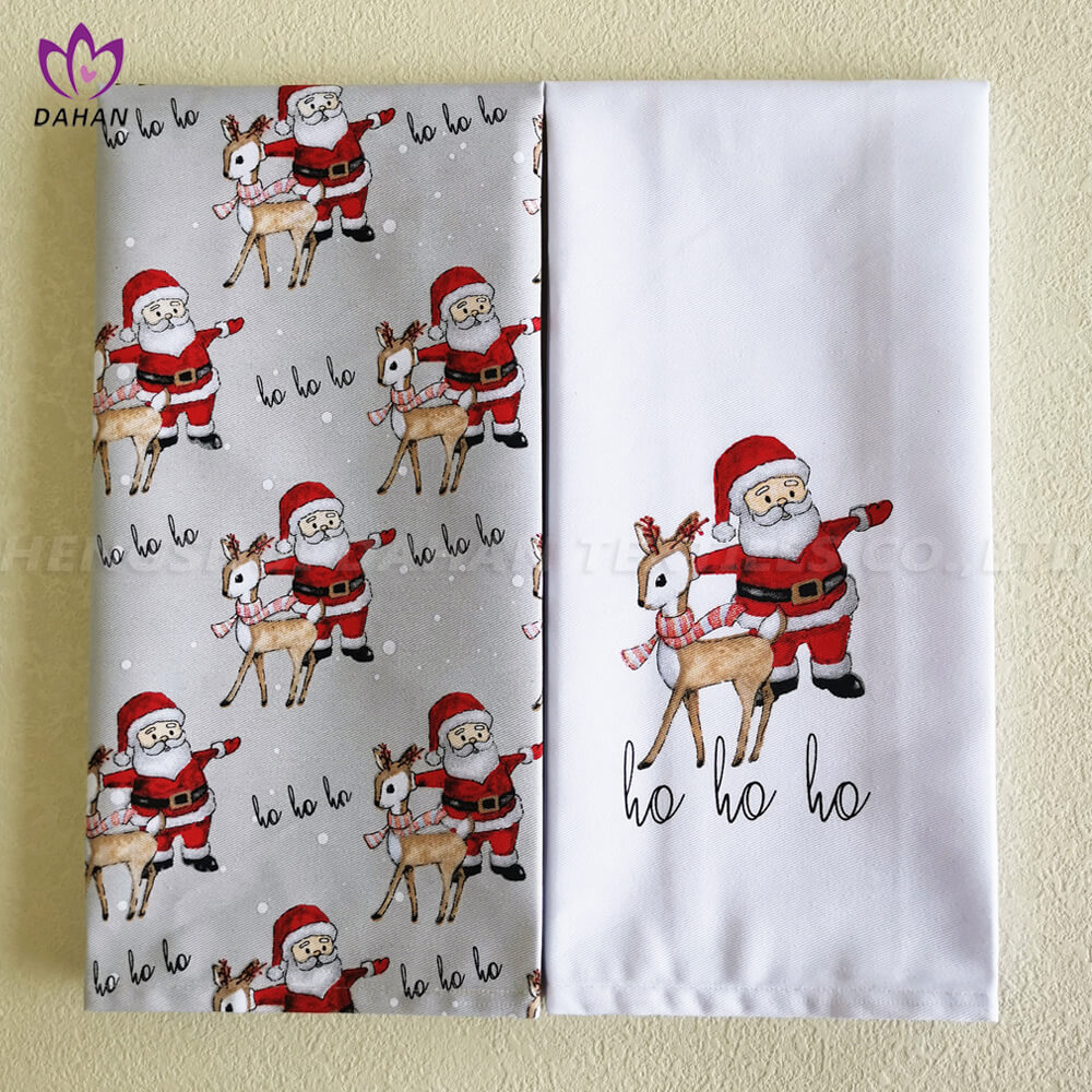 PR37 Christmas series printed tea towel.