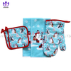 AGP72 Printing glove,potholder, microfiber towel 5 packs--Christmas series