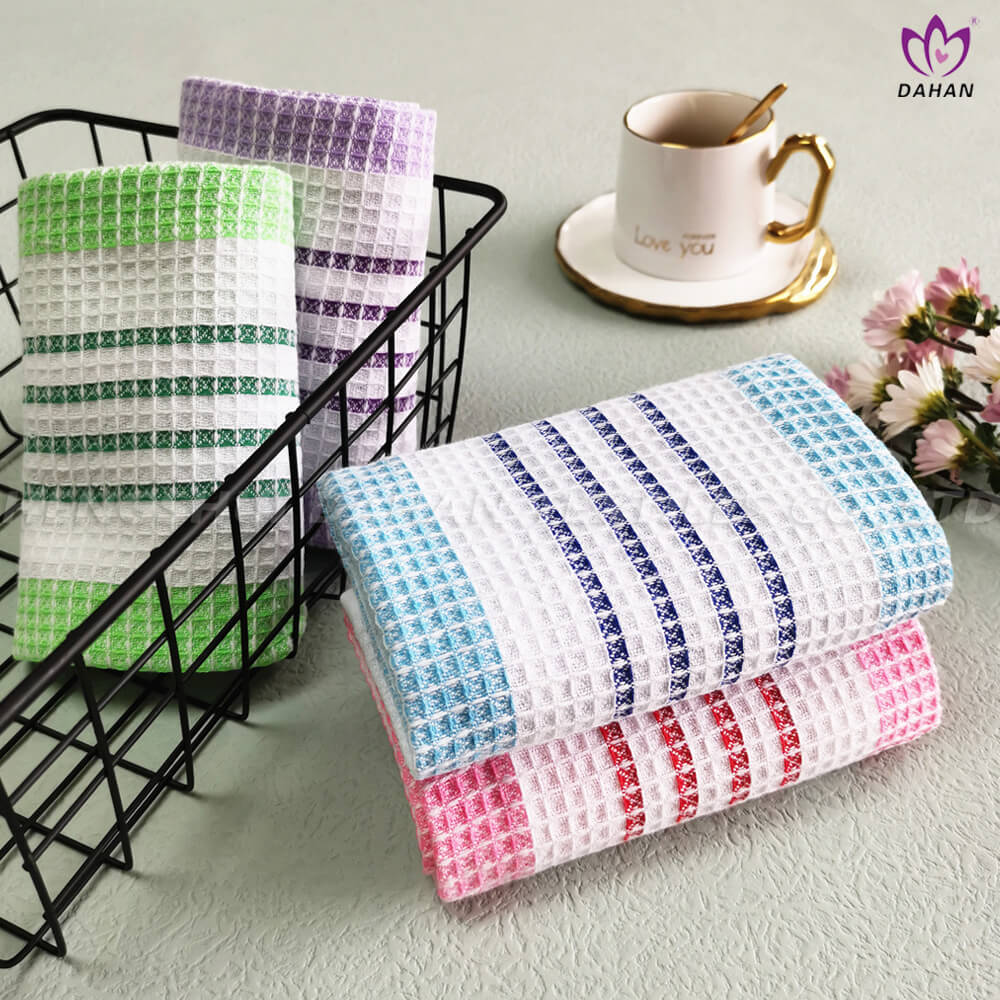 DY85 Color stripe yarn-dyed tea towel kitchen towel.