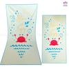 WX185 Microfiber printed double-sided plush beach towel.