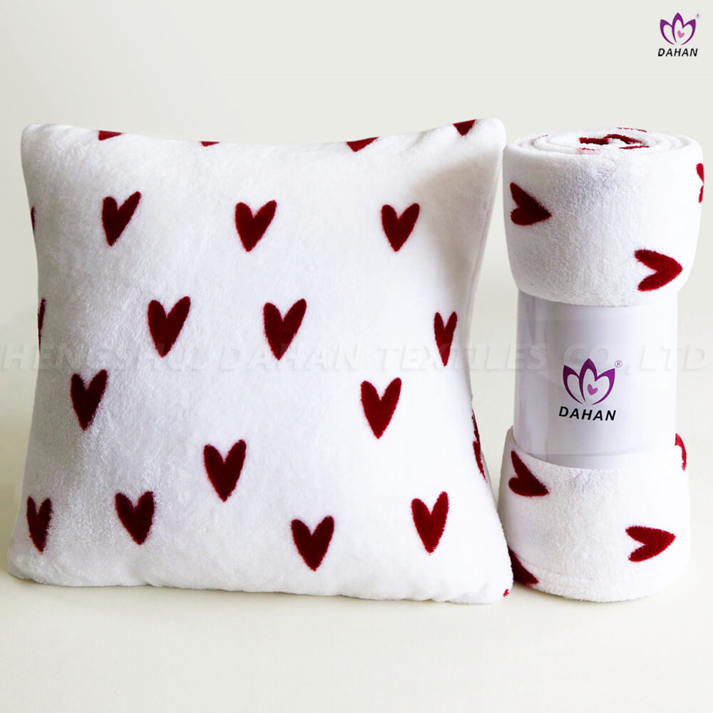 Coral fleece blanket and pillow. BK153