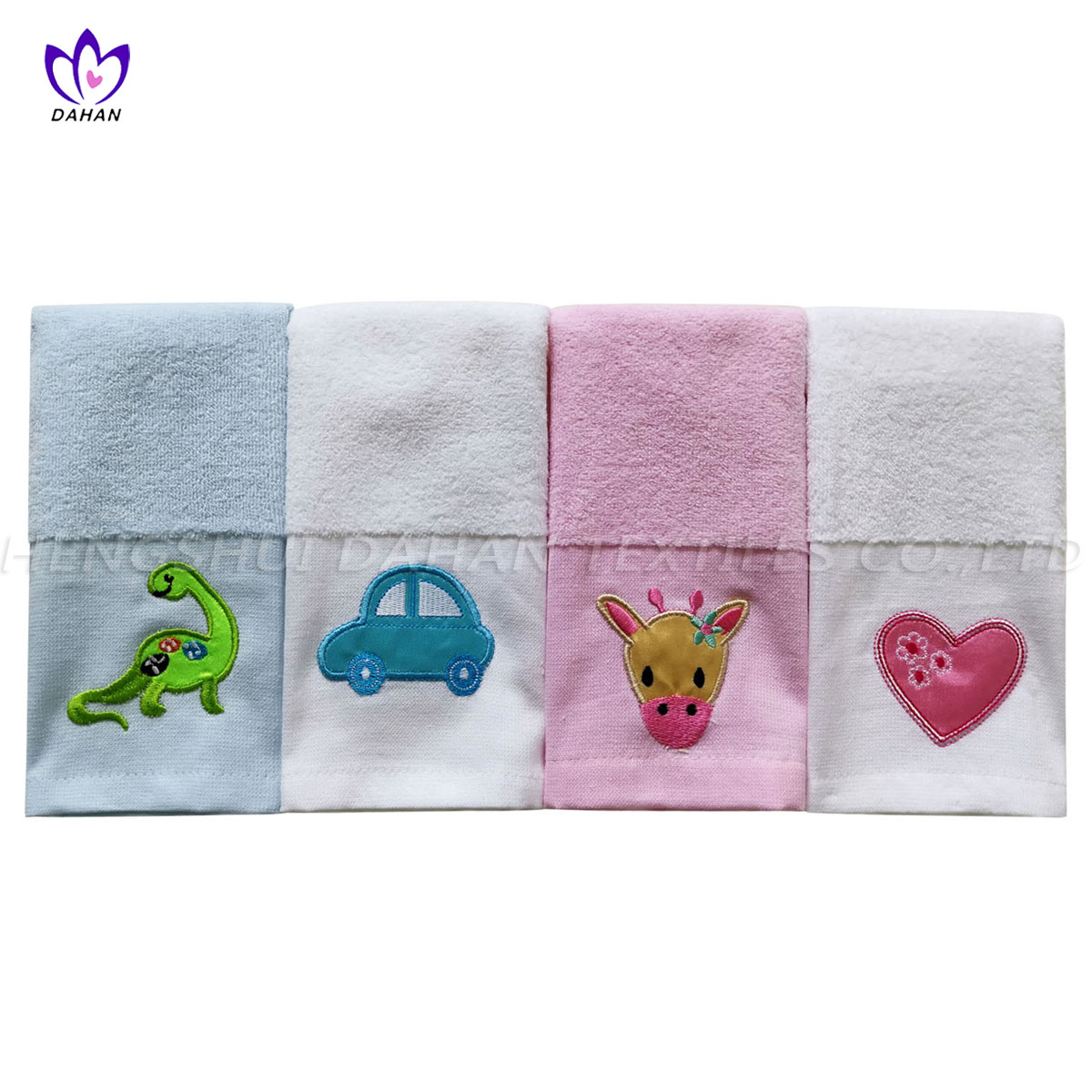 WM 100%cotton embroidery baby towels.