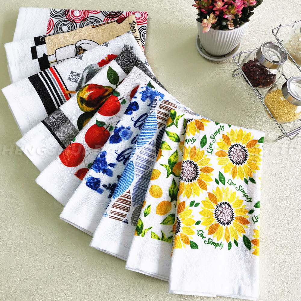 300 Printing towels kitchen towels. 1Pack+4Pack
