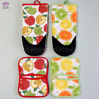 Silicone printing glove+potholder 2-Pack