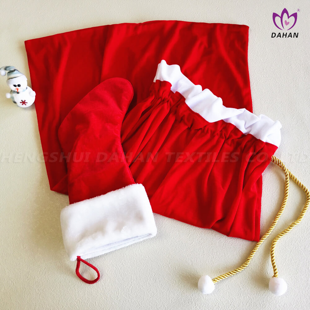 MC160 100% Polyester christmas stocking+christmas sack.