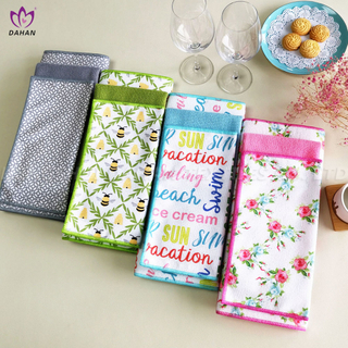  Dish drying mat and kitchen towel and dish cloth.3pk