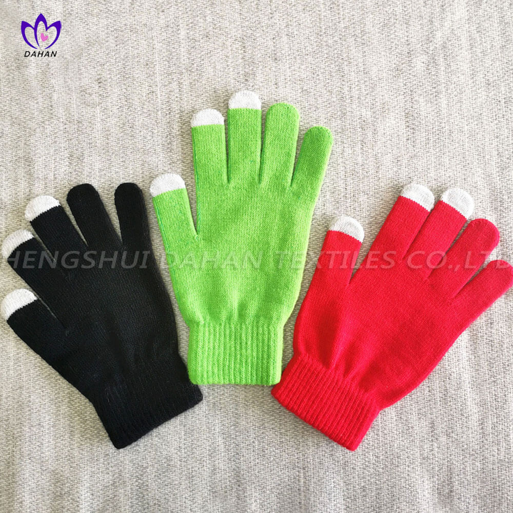 AGP104 Solid color acrylic fibers antibacterial gloves.