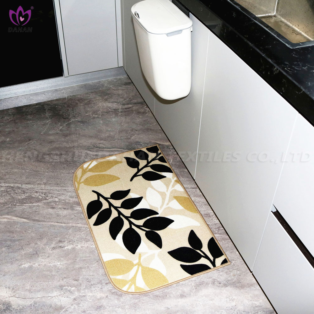 Waterproof printing ground mat for kitchen.