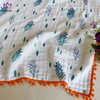 CT105 100%Cotton printing baby blanket.