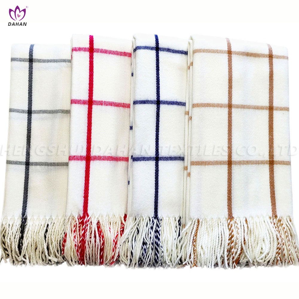 100% Acrylic blanket with tassels.7011 