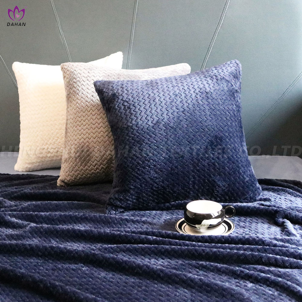 Coral fleece blanket and pillow.