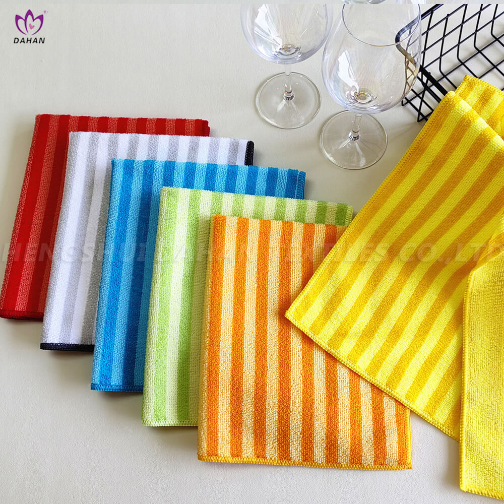 Microfiber color stripe kitchen towel.