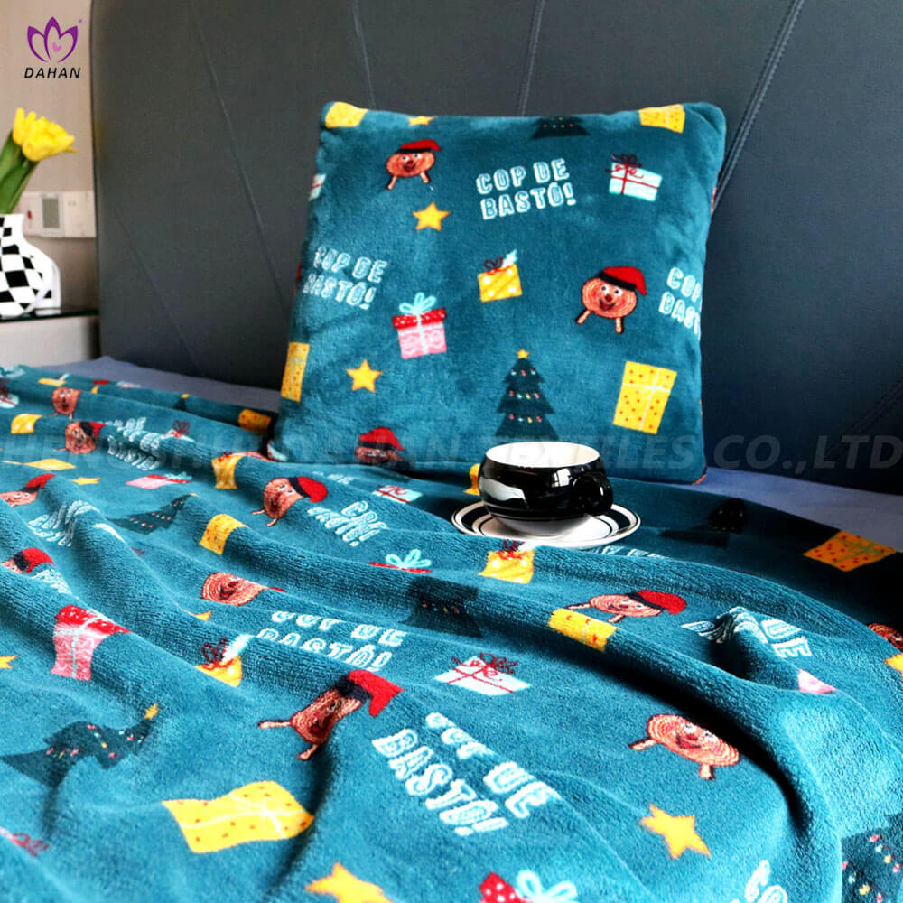 Coral fleece blanket and pillow. BK138