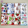4541 Christmas printing and solid color microfiber towel set.4pack